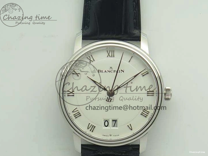 0212 SportInspired Villeret 6669 SS HG 1:1 Best Edition White Dial On Leather Strap V 8099